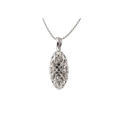 sterling silver filigree cremation pendant necklace